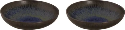 Produktbild von Palmer tiefe Teller-Set TAMA, 2 x Suppenteller aus Steingut Ø  22 cm, Spülmaschinenfest, Ofen- & Mikrowellengeeignet, moderne Pasta-Teller tief, Steingut-Geschirr