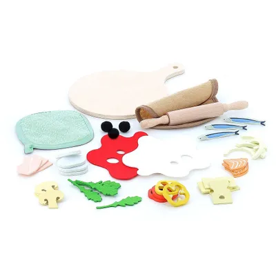 Produktbild von Vilac Holz Pizza Spielzeug für Kinder - kreatives Rollenspiel