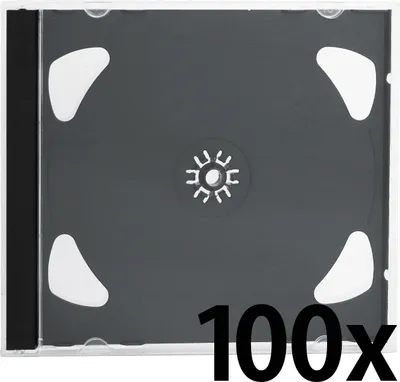 Produktbild von 2er CD / DVD Jewel Case Schwarz 10mm 100 Stück