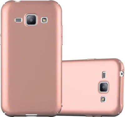 Produktbild von Cadorabo Hülle für Samsung Galaxy J1 2015 Schutzhülle in Rosa Hard Case Handy Hülle Etui