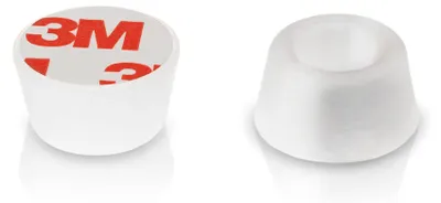 Produktbild von Flexibler Bodenstopper, schützt Wände und Oberflächen, selbstklebend und stoßfest - 8er-Set (transparent)