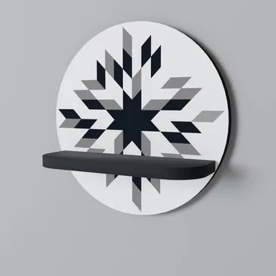 Produktbild von MOONLIT MOSAIC Rundes Regal Schwarz