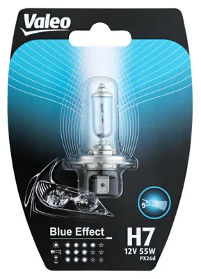 Produktbild von 1x VALEO BLUE EFFECT H7 Glühlampe Fernlicht 12V 55W 5000K PX26d Halogen 032520