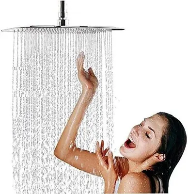 Productafbeelding van Regendouchekop - Vierkant 50 x 50 cm - Roestvrij Staal - Waterbesparend - Zelfreinigend