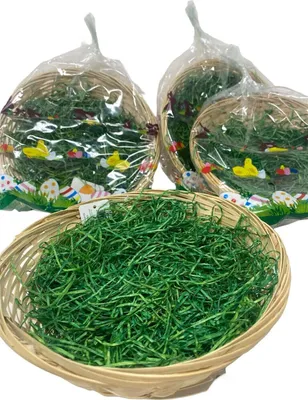 Produktbild von Bambuskorb mit 15g Ostergras Osterkorb