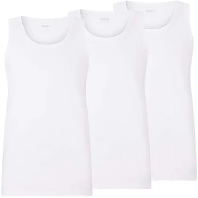 Produktbild von BOSS  Unterhemden Tank Tops Baumwolle mit Logostickerei L Weiß/White