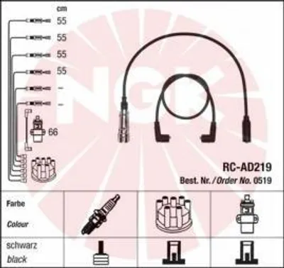 Produktbild von Ngk Zündleitungssatz 0519