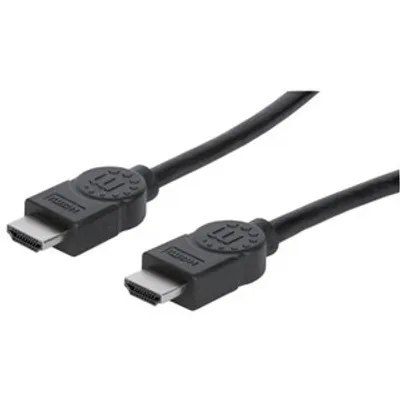 Produktbild von Manhattan High Speed HDMI-Kabel mit Ethernet-Kanal, HEC, ARC, 3D, 4K@30Hz, HDMI-Stecker auf HDMI-Stecker, geschirmt, schwarz, 3 m, 3 m, HDMI Typ A (Standard), HDMI Typ A (Standard), 3D, 10,2 Gbit/s, Schwarz