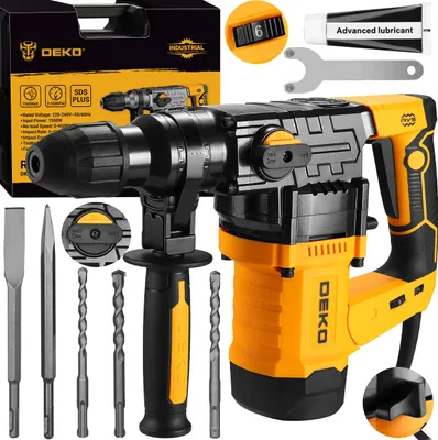 Zdjęcie produktu dla Młot udarowy obrotowy DEKO SDS Plus 6J 1500W