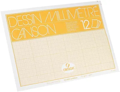 Image de CANSON 200067116 Papier millimétré DIN A4 90 g/qm Couleur : bleu