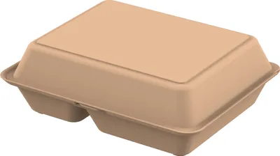 Produktbild von Menübox "Take away" Verpackung - Essensbehälter large beständiges braun