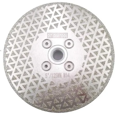 Immagine prodotto di Disco diamantato da 125 mm, attacco M14, per taglio e levigatura di piastrelle, granito e marmo