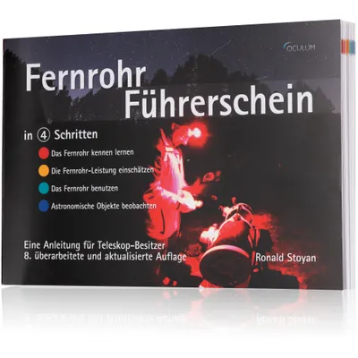 Produktbild von Oculum Fachbuch Teleskop Anleitung für Einsteiger Schritt für Schritt Guide 160 Seiten Spiralbindung