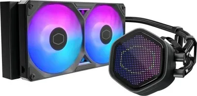 Immagine prodotto di Watercooling AIO COOLER MASTER MasterLiquid 240 Atmos II Pixel LED, Radiatore 240 mm, Ventilatori 120 mm ARGB, Intel LGA 1851/1700, AMD AM5/AM4