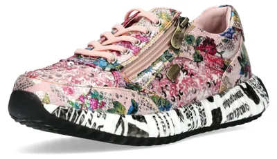 Produktbild von Laura Vita Damen Sneaker bunt mit Pailletten und Reißverschluss Burton 11, Größe:40 EU, Farbe:Rot