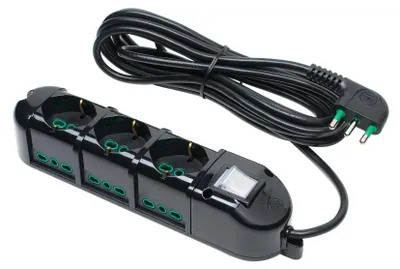 Immagine prodotto di FANTON Multipresa a 9 prese 16 A, nera, cavo da 3 m