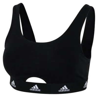 Produktbild von Adidas - Bralette für Damen, Runder Auschnitt, Baumwolle, Komfortabel GT17485 (44 DE) (Schwarz)
