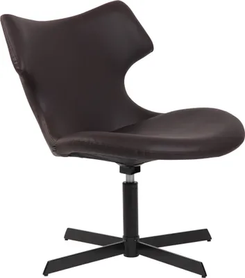 Produktbild von CLP Lounger Welland Kunstleder mit Metallgestell und Rückenlehne braun