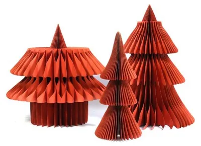 Only Natural – Wabenpapier-Weihnachtsbaum – Braun – 210 cm – Ansicht 2