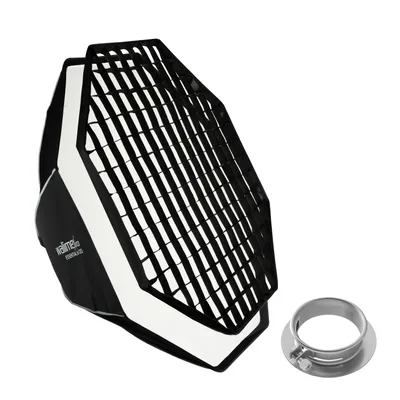 Zdjęcie produktu dla Walimex pro Essential Softbox Octagon 120 cm + adapter softboxu do Profoto (średnica zewnętrzna: 15,2 cm), obracany o 360°, łatwy w konfiguracji, z siatką, adapterem Bowens i torbą transportową