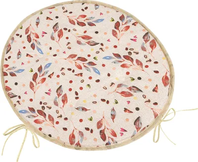 Immagine prodotto di Cuscino BERTA rotondo liscio - diametro 40 cm - Marrone,Beige
