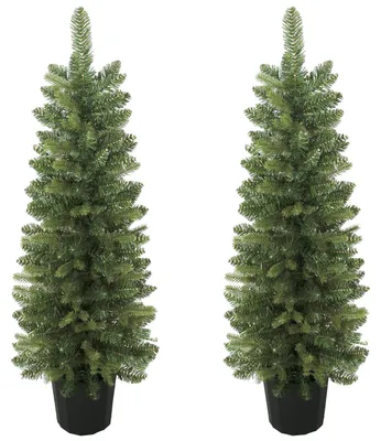 Produktbild von HOMCOM 2er-Set künstliche Weihnachtsbäume, 120 cm, 170 Zweigspitzen, grün