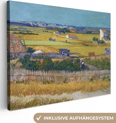 Zdjęcie produktu dla MuchoWow® - Obraz na płótnie - Żniwa - Vincent van Gogh, fototapeta, dekoracja ścienna, obrazy do salonu, 40x30cm