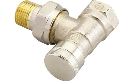 Image de Raccord de retour Danfoss RLV 15 R 1/2, équerre, nickelé
