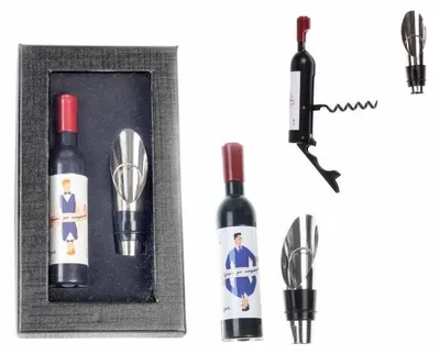 Productafbeelding van Set van 12 Magnetische Kurkentrekkers met Wijnsluiting in Geschenkdoos