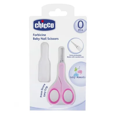 Image de Chicco Baby Ciseaux à ongles avec étui 0m+ Rose, 1 pièce