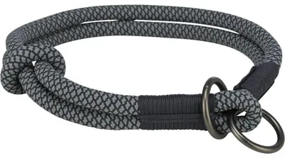 Produktbild von TRIXIE Soft Rope Zug-Stopp-Halsband - schwarz/grau - 55 cm/ø 13 mm