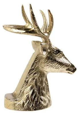Imagen del producto de Soporte para botellas Mars & More, diseño "deer", color dorado, 21x20x13 cm