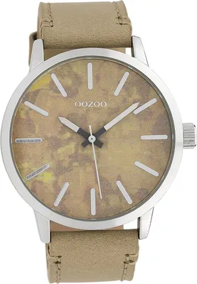 Produktbild von Oozoo Leder Damen-Herren Uhr Analog Quarzuhr Armband beige Timepieces D2UOC10000