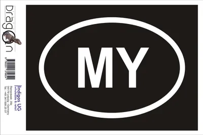 Produktbild von Aufkleber / Autoaufkleber - JDM / Die cut / Auto / OEM - Malaysia MY - 160x110mm gold - Heckscheibe / Heckscheibenaufkleber