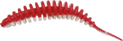 Produktbild von Paladin Probaits Feinripp Gummiköder - geflavourte Forellenköder, Länge / Packungsinhalt:6.5cm / 7 Stück, Farbe/Geschmack:Rot-Weiß / Bubble Gum