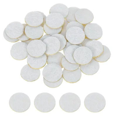 Produktbild von Selbstklebende Filzgleiter, 240 Stück, 13 mm, weiß, vorgeschnitten