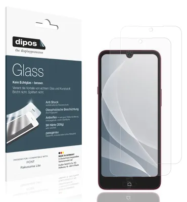 Produktbild von 2x Schutzfolie für FCNT Rakusuma Lite matt - Anti-Shock 9H Folie dipos Glass Kunststoffglas
