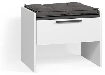 Produktbild von Esszimmerbank Livinity Tiberio Weiß 53.5 x 41.1 cm mit 1 Schublade, Model 58750