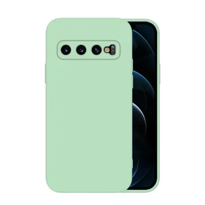Produktbild von Hülle für Samsung Galaxy S10 mit 9H Displayglas Displayschutz Plus Case Cover Bumper Silikon Softgrip Schutzhülle Farbe: Türkis