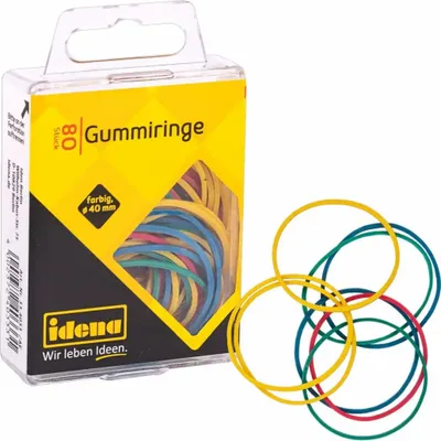 Produktbild von Idena 334033 - Gummiringe, 80 Stück, 40 mm Durchmesser