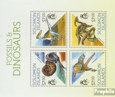 Produktbild von Briefmarken Salomoninseln 2013 Mi 2152-2155 Kleinbogen (kompl. Ausg.) postfrisch Dinosaurier