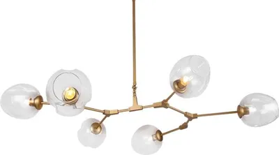 Zdjęcie produktu dla Chemistry - 6 Punktowa Nowoczesna Lampa Wisząca złoty