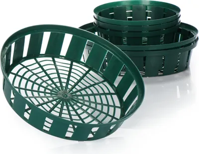 Productafbeelding van COM-FOUR® 6-delig set plantbakken voor bloembollen, zaaibak voor het planten en n van bolgewassen, groene plantbakken