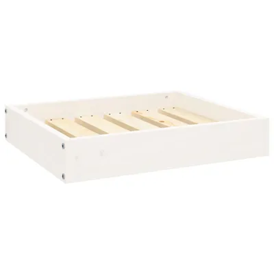 Obrázek produktu pro vidaXL Pelíšek pro psy bílý 51,5x44x9 cm Masivní borovicové dřevo