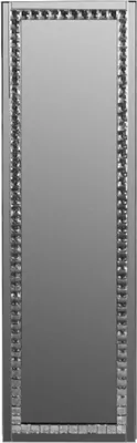 Produktbild von Casa Padrino Luxus Schmuckschrank mit Spiegeltür Silber / Schwarz 35 x 9 x H. 120 cm - Luxus Kollektion