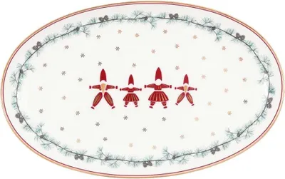 Produktbild von Greengate Juana Servierplatte oval small white 15x24cm
