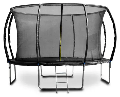 Zdjęcie produktu dla Trampolina G21 SpaceJump, 366 cm, czarna, z siatką zabezpieczającą + drabinka gratis