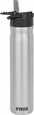 Produktbild von Noveen Sport-Trinkflasche Sportflasche 730 ml Freizeitflasche Trinkflasche Silber-Matt
