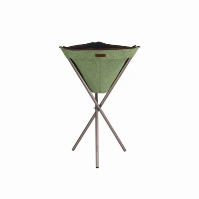 Produktbild von Greemotion Tripott mit Aluminiumgestell, braun eloxiert, dreibeinig, herausnehmbarer Vlies-Pflanzbeutel, 50 x 45 x 78 cm, ca. 12 l Volumen, moosgrün