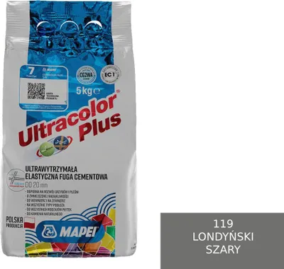 Immagine prodotto di Stucco per fughe Flexfuge MAPEI Ultracolor Plus 5 kg universale, 119 grigio londra